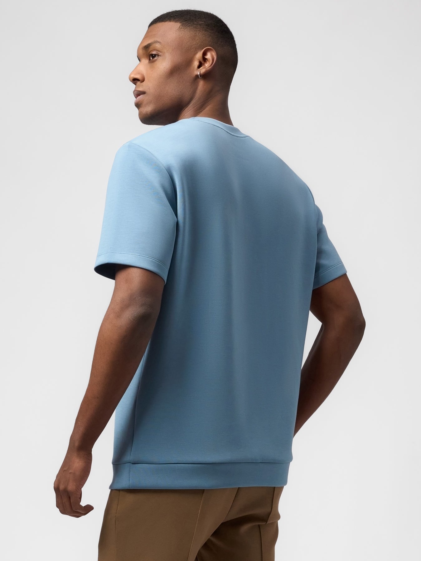 Modal Blend Short Sleeve Tee Shoulder Stitch