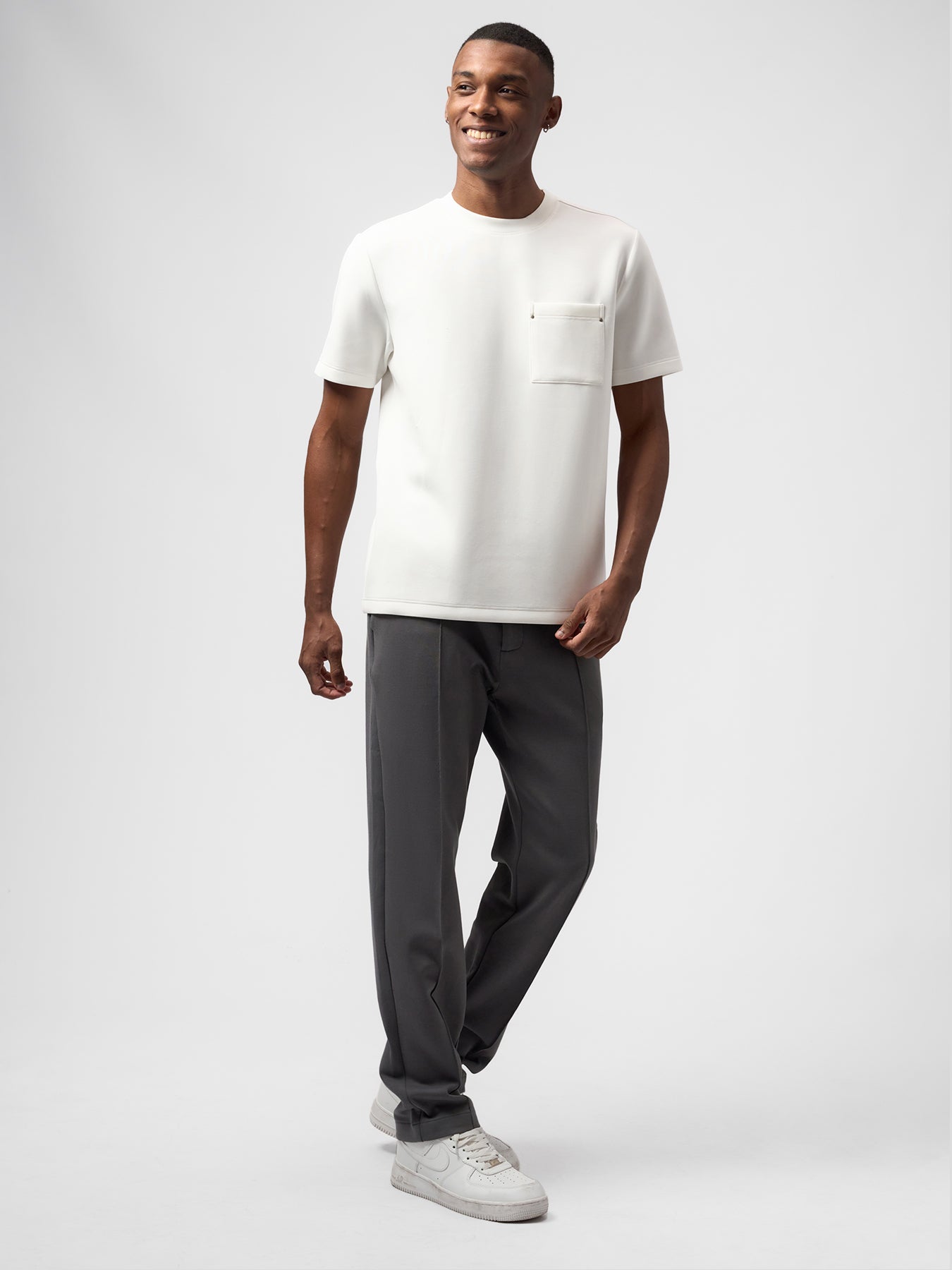 Modal Blend Pocket Tee with Rivet