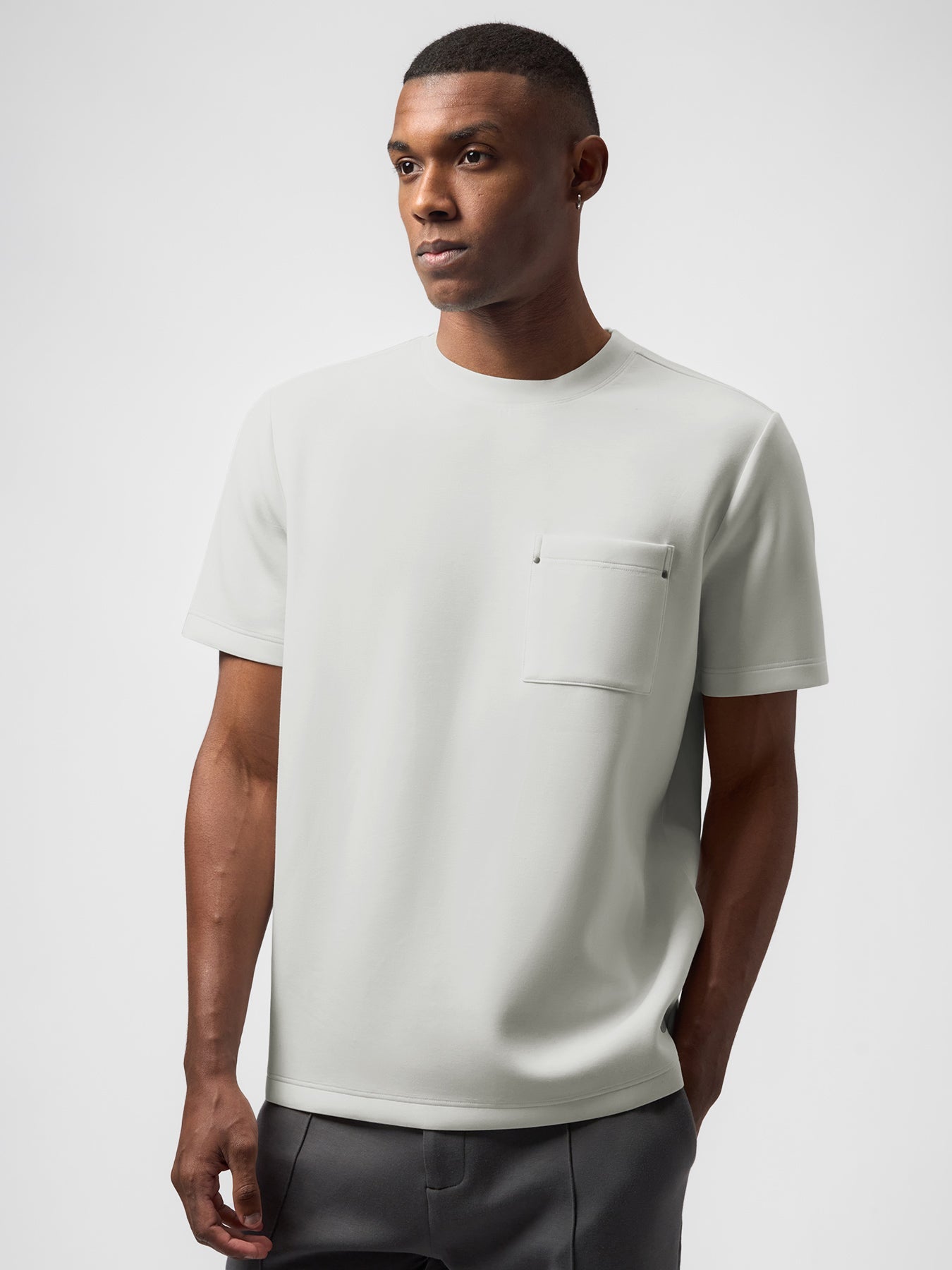 Modal Blend Pocket Tee with Rivet