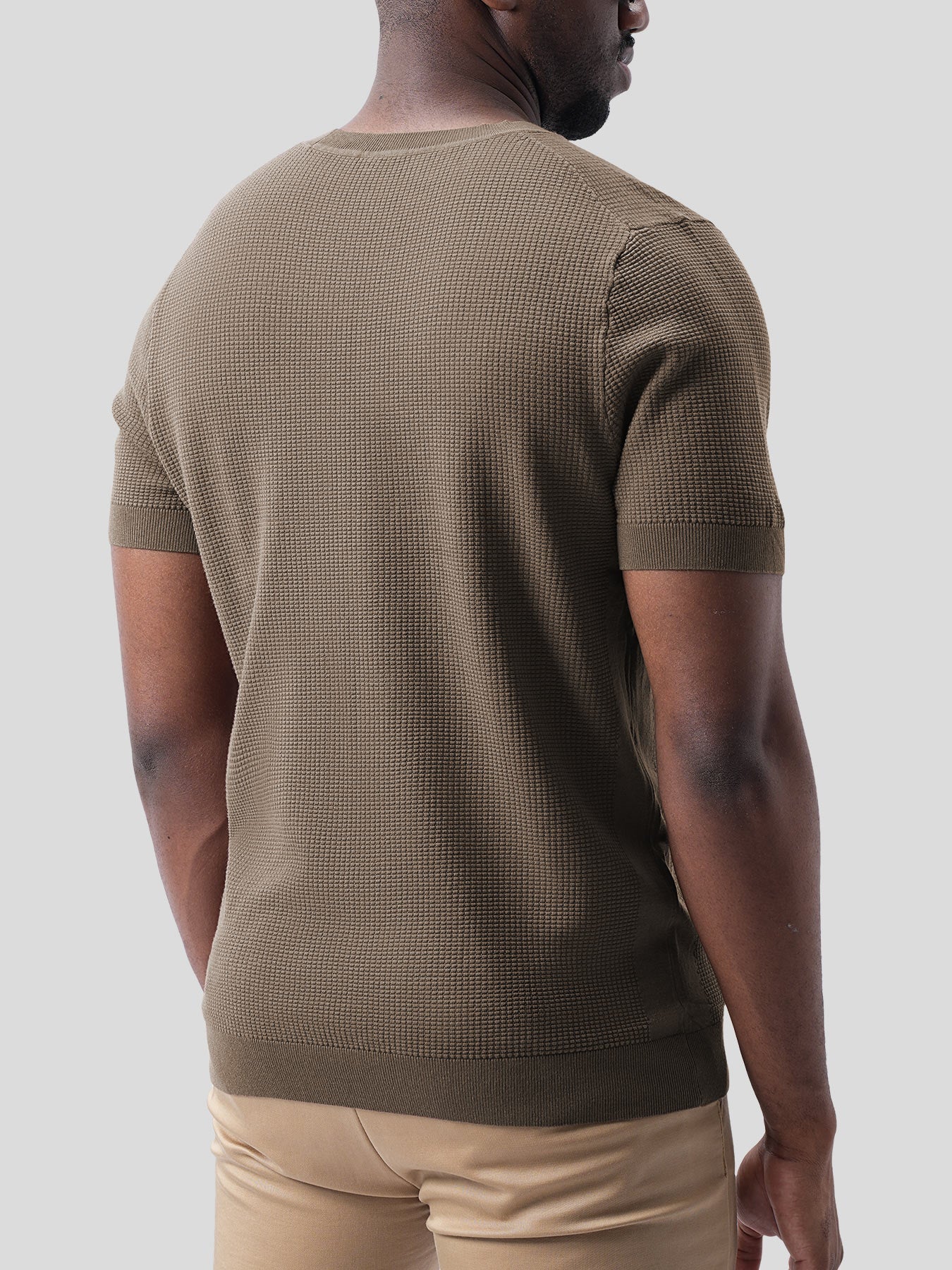 GentleKnit Honeycomb Short Sleeve Knitted T-Shirt